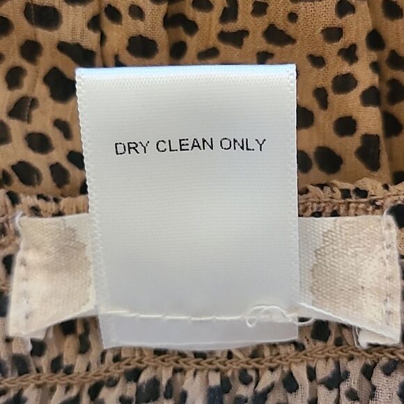 Altar'd State Animal Print Babydoll Tiered Mini Dress Size L - Picture 11 of 11